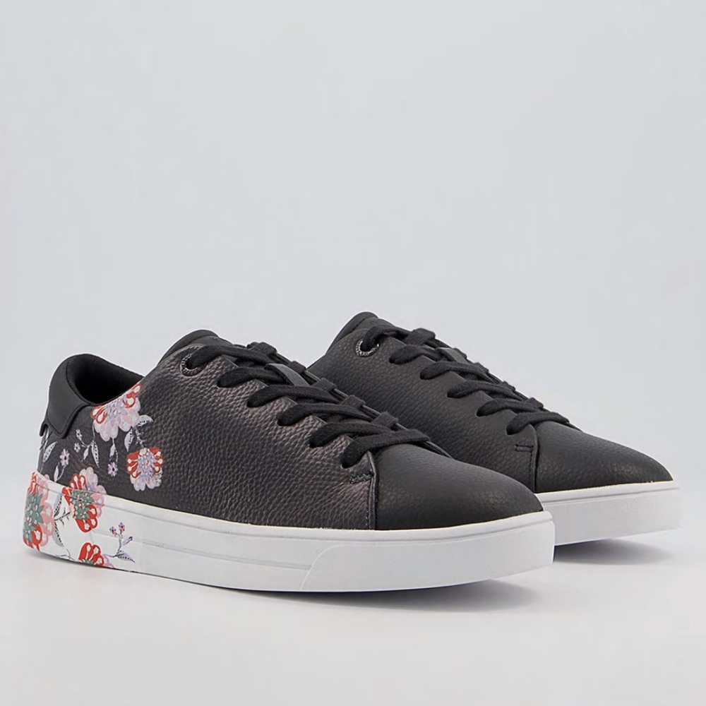 Ted Baker Aariah Sneakers Spiced Up Floral Trainers Shoes Flowers Lace Up - Picture 6 of 11